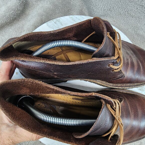 Clarks Shoes Mens Size 9 Brown Leather Originals Crepe Sole Chukka Boots *GUC* main image 11